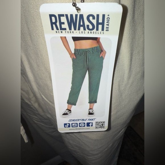 91) NWT REWASH ANKLE CROPPED ADJUSTABLE SIZE L - Picture 4 of 8